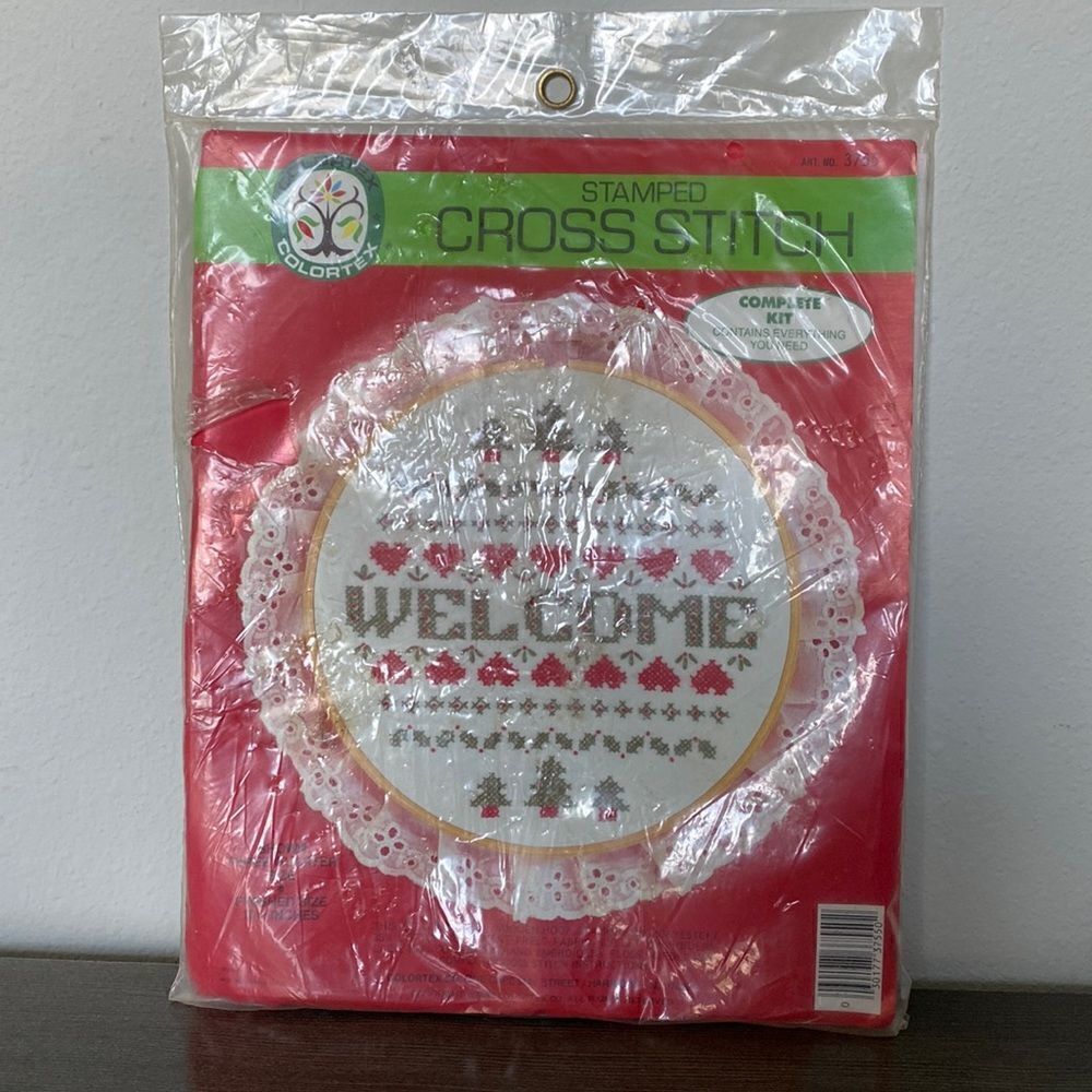 New Cross Stitch Welcome Vintage Kit